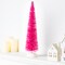 Northlight Bottle Brush Artificial Mini Christmas Tree with Wood Base - 16" - Pink